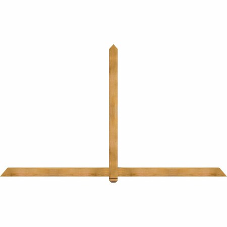 Ekena Millwork Eugene Rough Sawn Timber Gable Bracket, Western Red Cedar, 108"W x 63"H x 4"D x 4"F, 14/12 Pitch GBW108X63X0404EUG00RWR